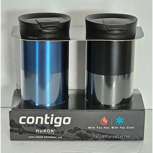 Contigo Huron snap seal thermal Travel mug for hot and cold liquids 16 f… - Picture 1 of 4